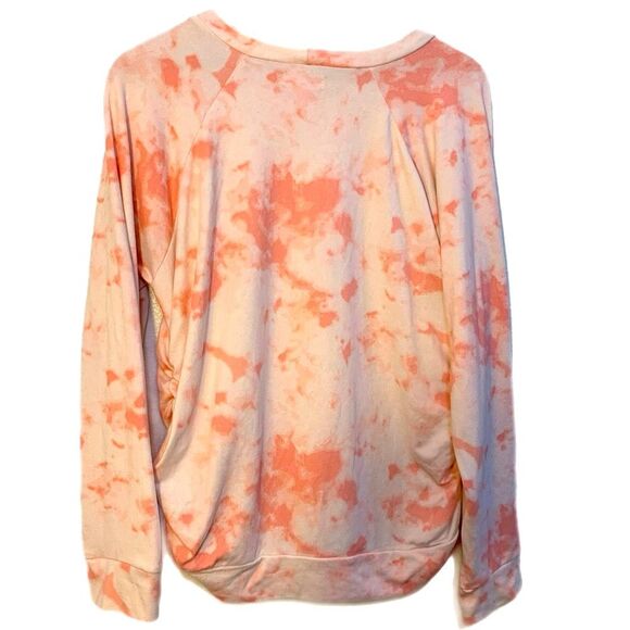 FEATHERS Peach Cream Tie-Dye Women's Maternity Sweatshirt XL. - Picture 2 of 12
